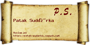 Patak Sudárka névjegykártya